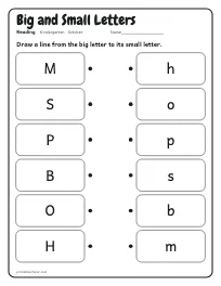 Big and Small Letters worksheet