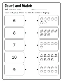 Count and Match worksheet