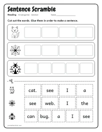 Sentence Scramble worksheet