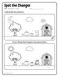 Spot the Changes worksheet