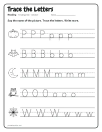 Trace the Letters worksheet