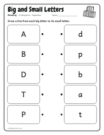 Big and Small Letters worksheet