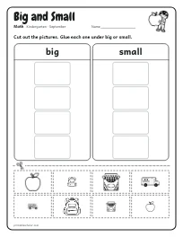 Big and Small worksheet