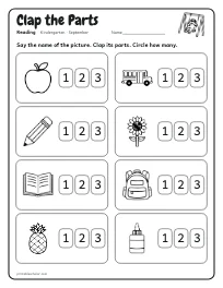 Clap the Parts worksheet
