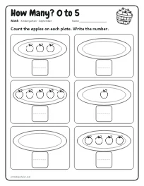 How Many? 0 to 5 worksheet