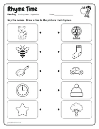 Rhyme Time worksheet