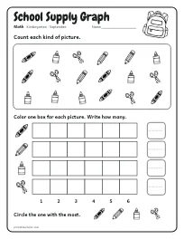 School Supply Graph worksheet