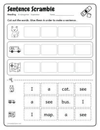 Sentence Scramble worksheet