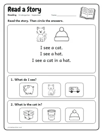 Read a Story worksheet