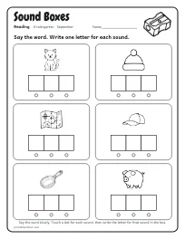 Sound Boxes worksheet