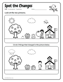 Spot the Changes worksheet