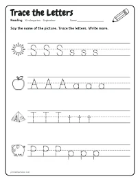 Trace the Letters worksheet