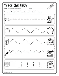 Trace the Path worksheet