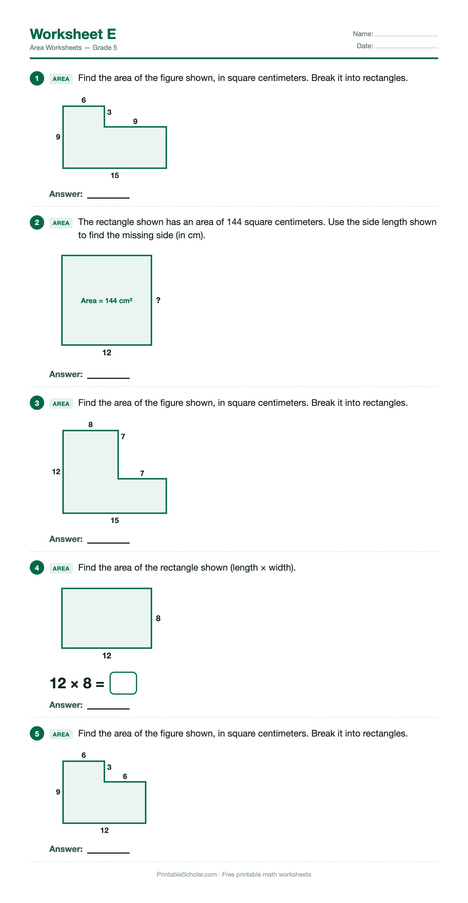 Worksheet E worksheet preview