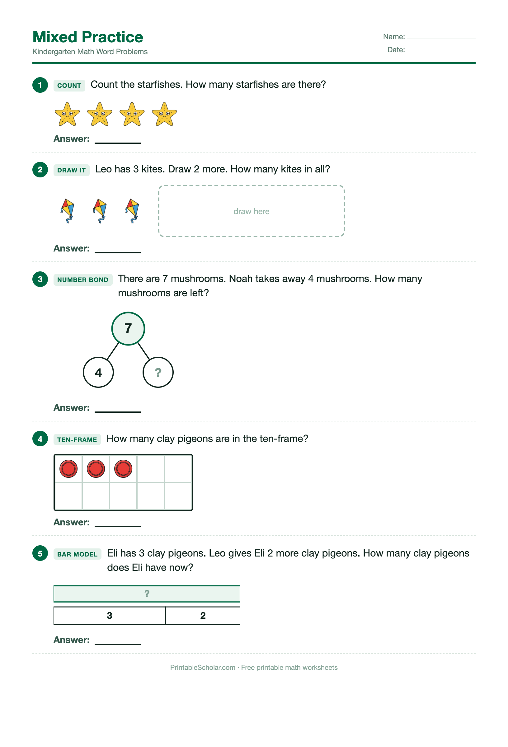 Mixed Practice worksheet preview