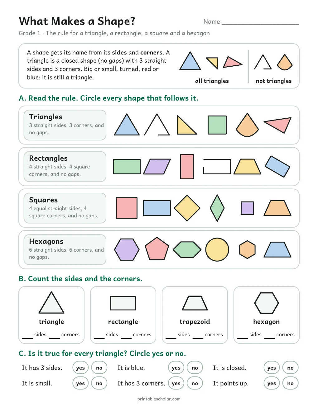 What Makes a Shape? printable preview