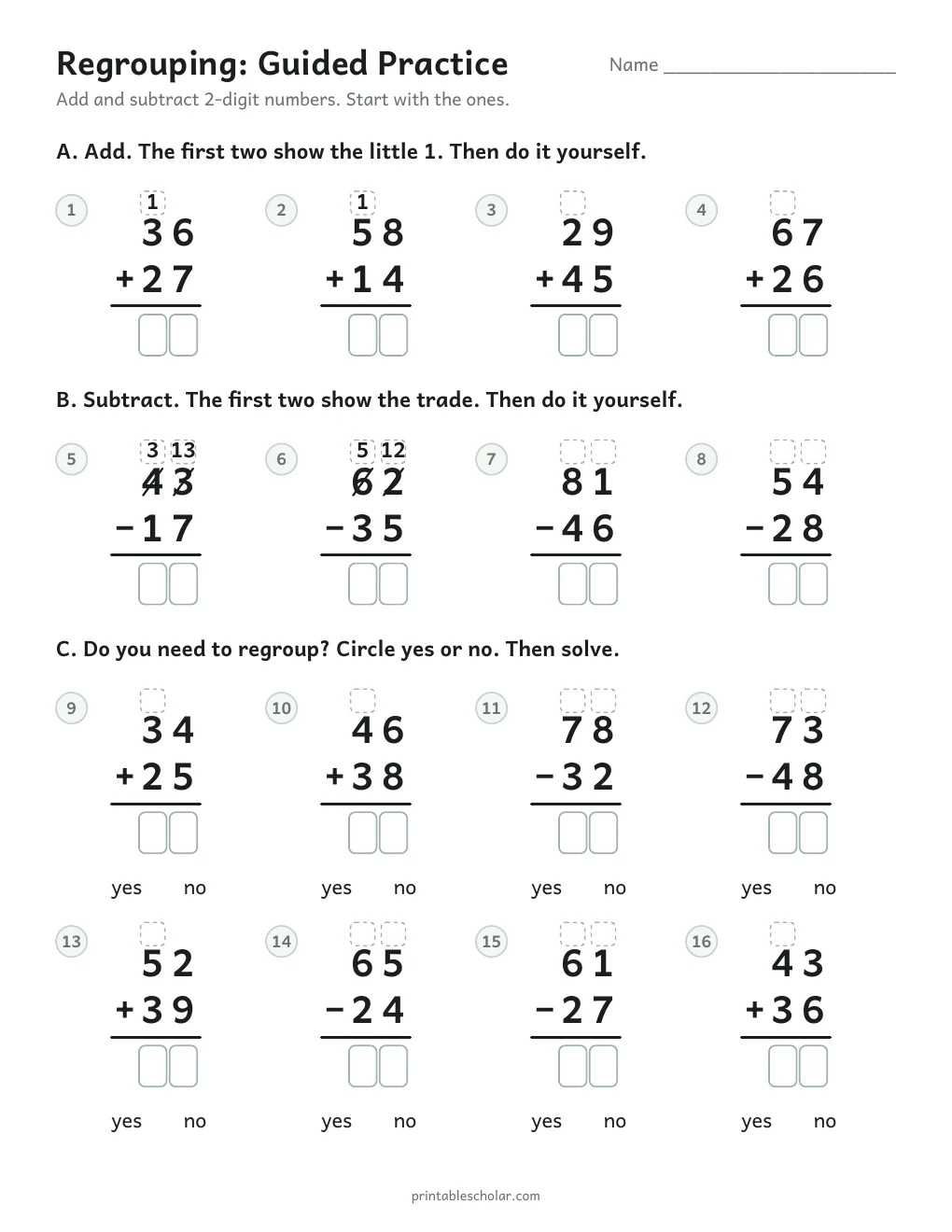 Guided Practice printable preview