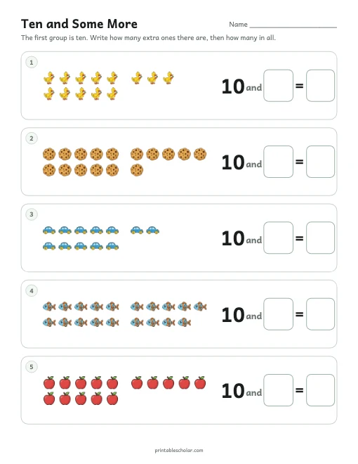 Ten and Some More printable preview