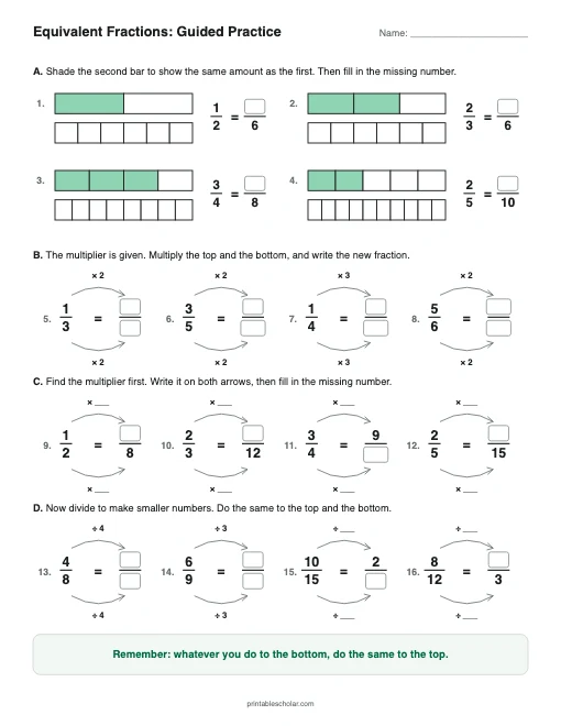 Guided Practice printable preview
