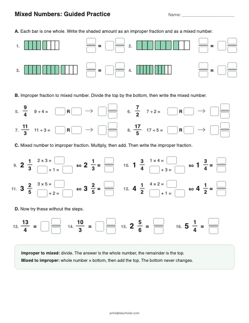Guided Practice printable preview