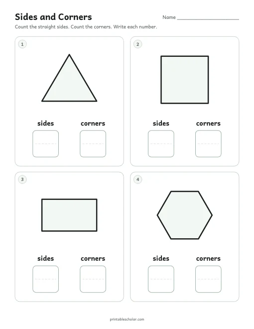 Sides and Corners printable preview
