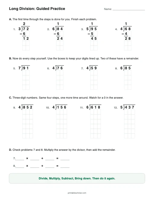 Guided Practice printable preview