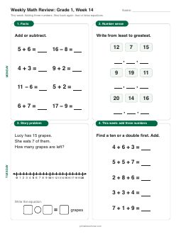 Week 14 sheet: Adding three numbers