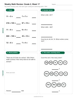 Week 17 sheet: Counting coins