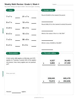 Week 4 sheet: Adding multi-digit numbers