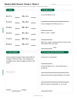 Week 8 sheet: Prime and composite numbers