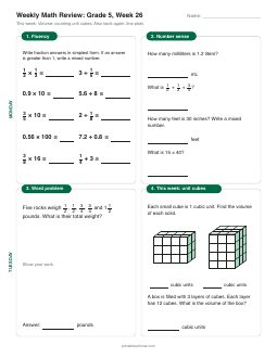 Week 26 sheet: Volume: counting unit cubes