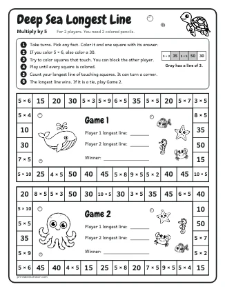 Deep Sea Longest Line: Multiply by 5 preview