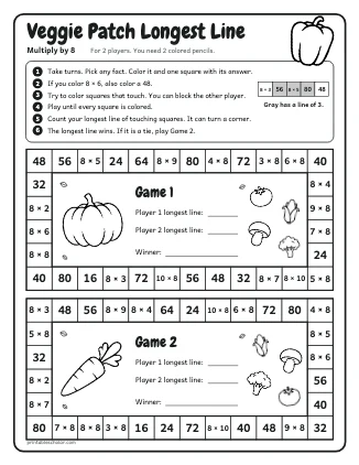 Veggie Patch Longest Line: Multiply by 8 preview