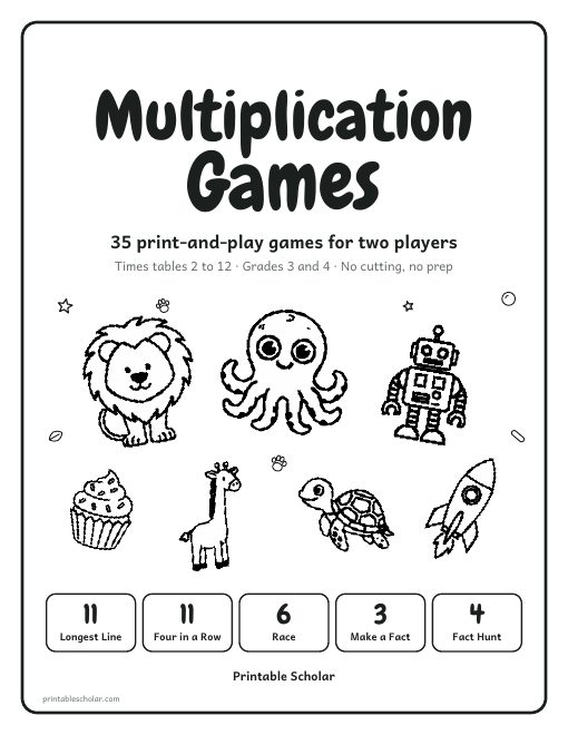 Multiplication Games Pack cover