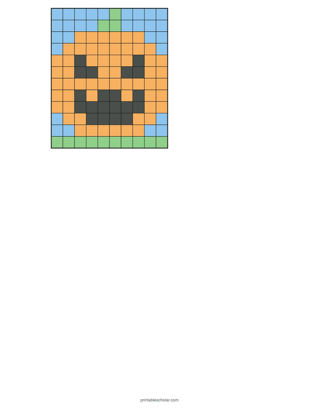 Halloween Color by Addition printable preview