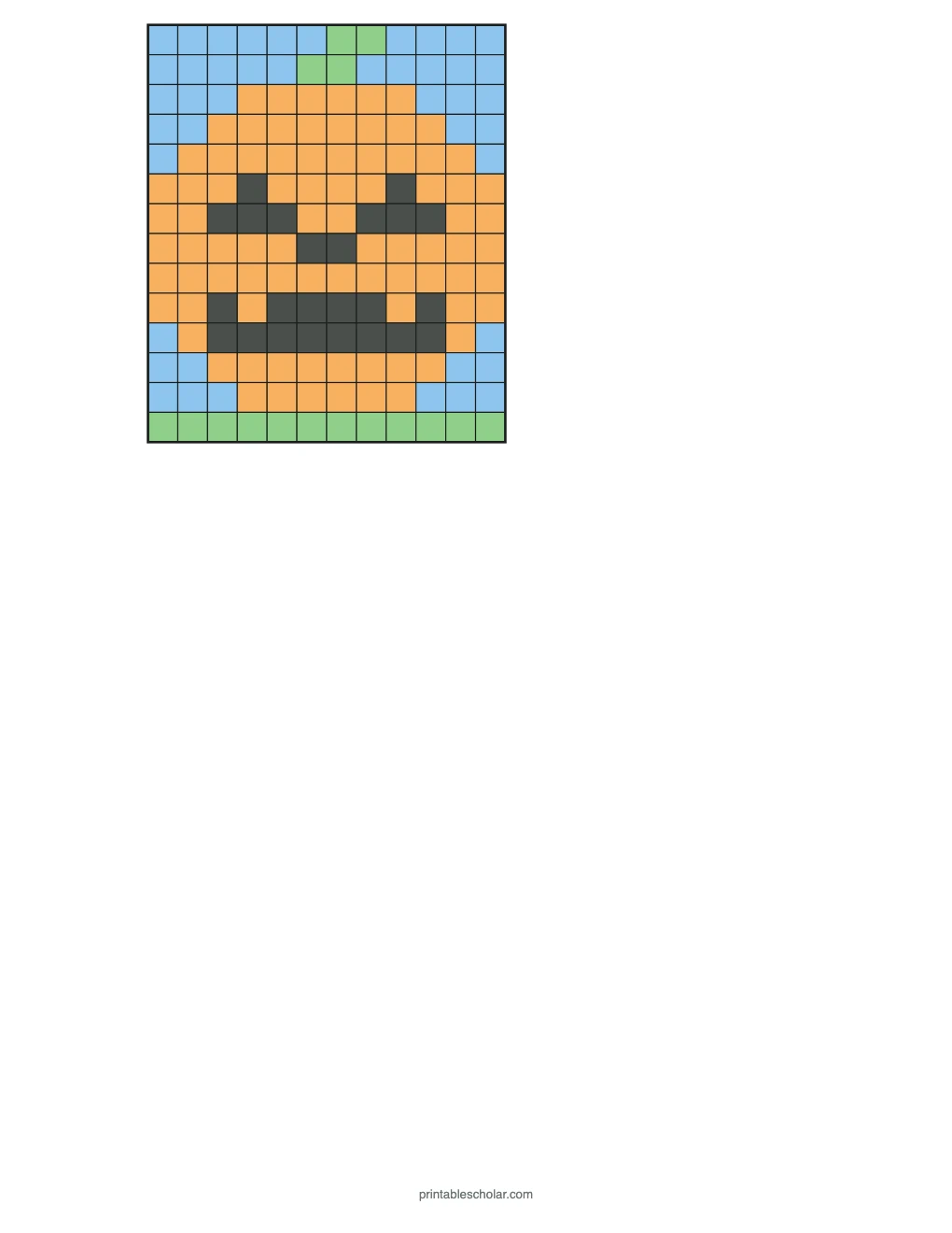 Halloween Color by Multiplication printable preview
