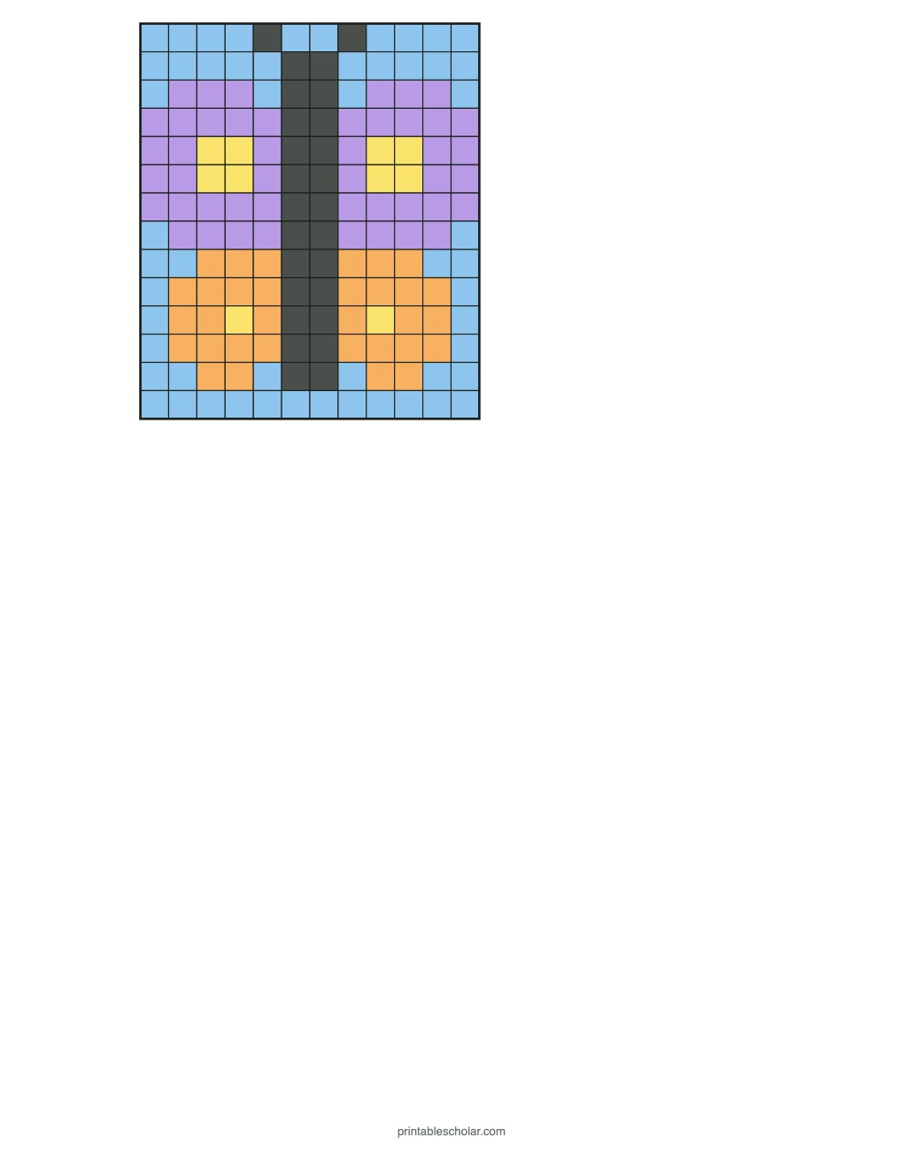 Color by Multiplication: Mystery Picture C printable preview