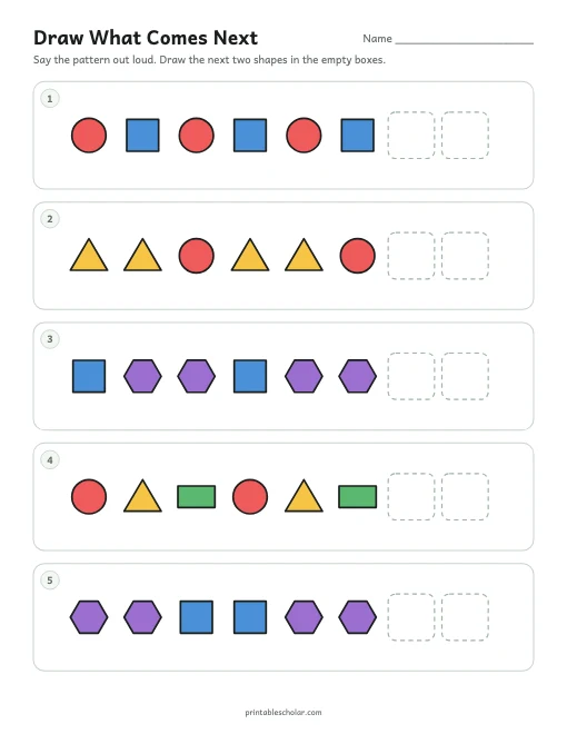 Draw What Comes Next printable preview
