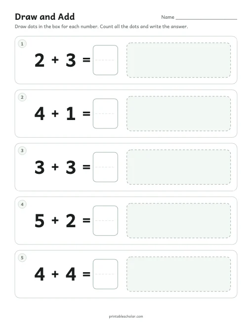 Draw and Add printable preview
