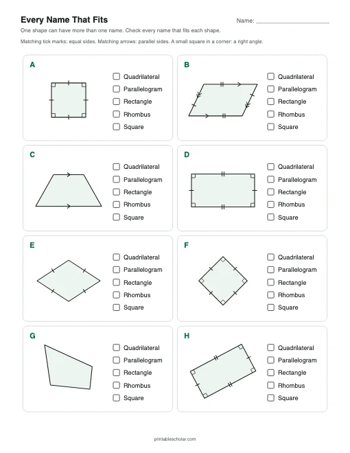 Every Name That Fits printable preview