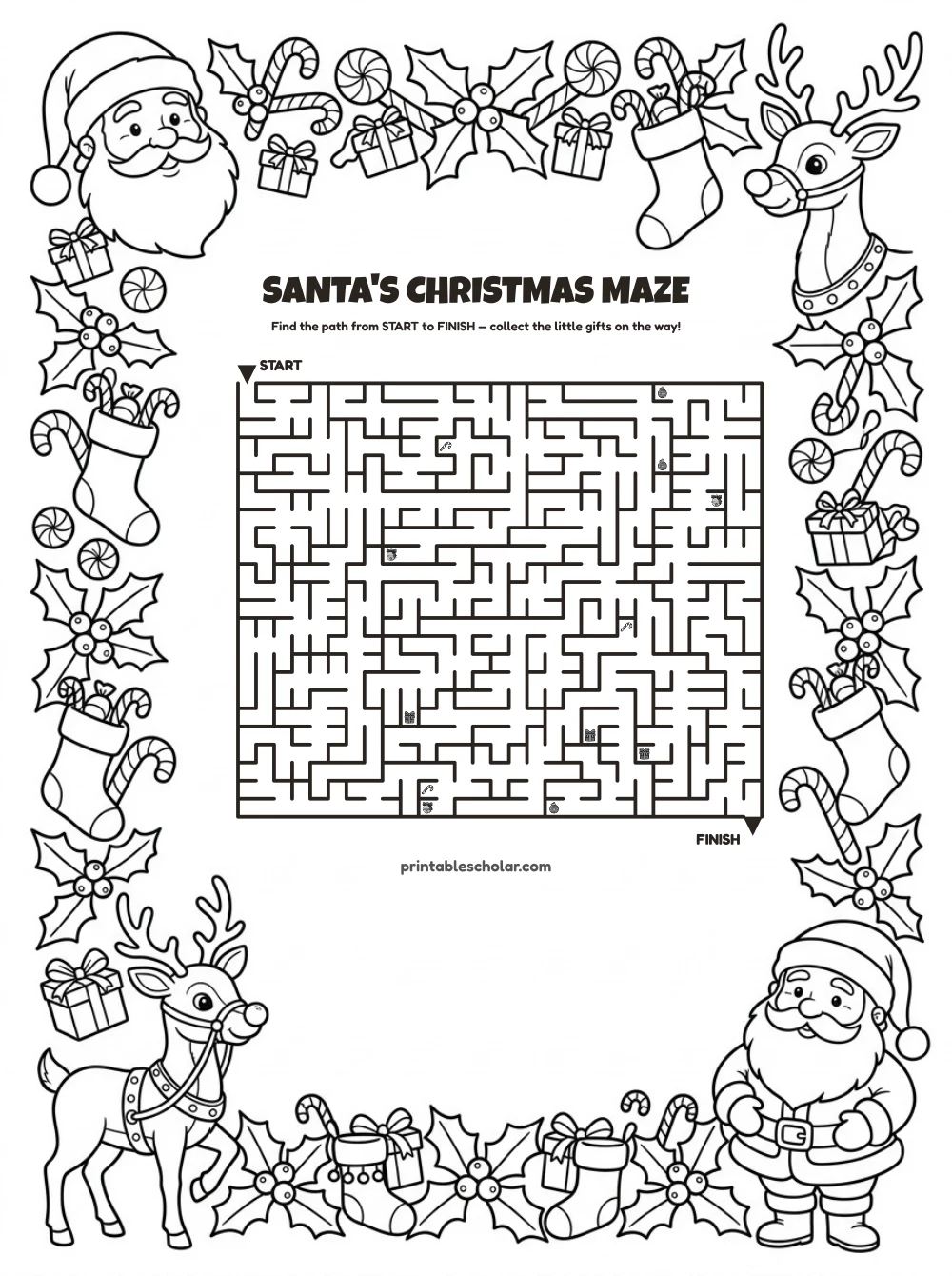 Free Printable Christmas Mazes