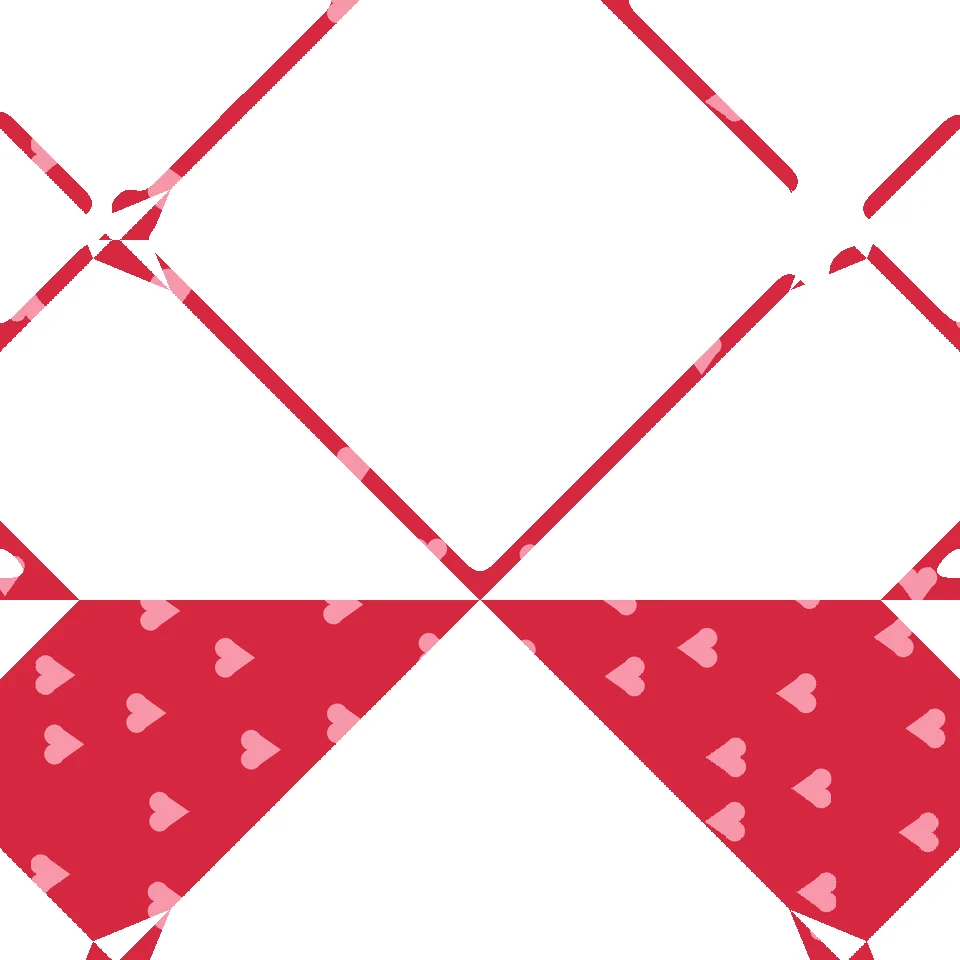 Origami Heart step 1: Cut out the square on the solid line.