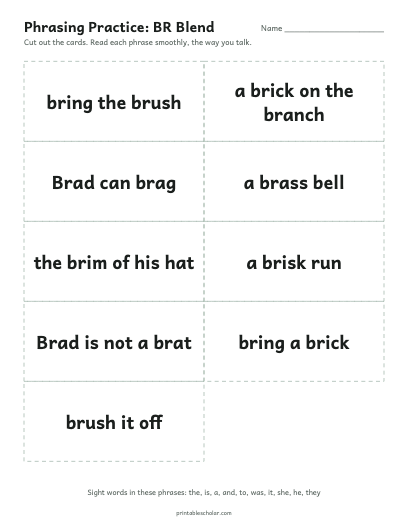 BR Blend phrasing cards printable preview