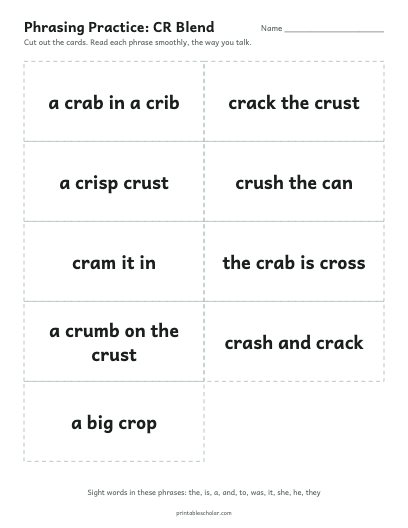 CR Blend phrasing cards printable preview