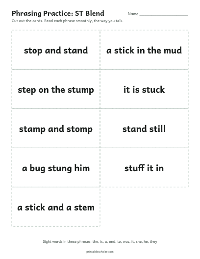 ST Blend phrasing cards printable preview