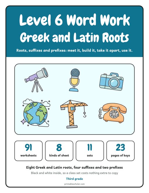 Level 6 Word Work: Greek and Latin Roots cover