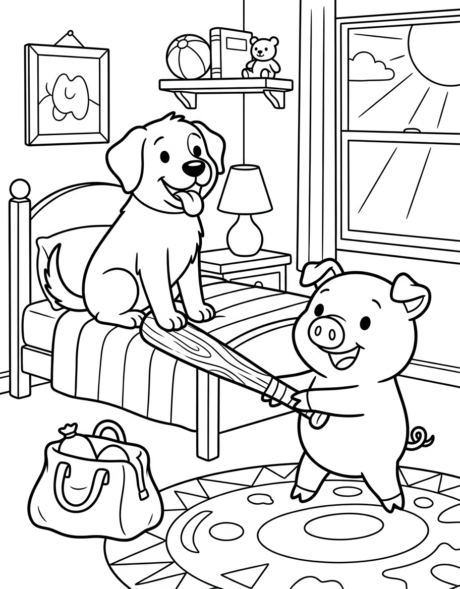 Pip's Lost Bat illustration