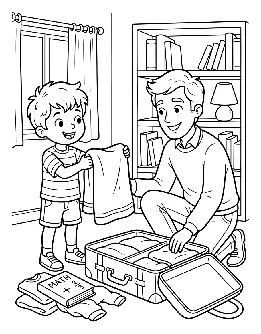 Thad Packs Up illustration