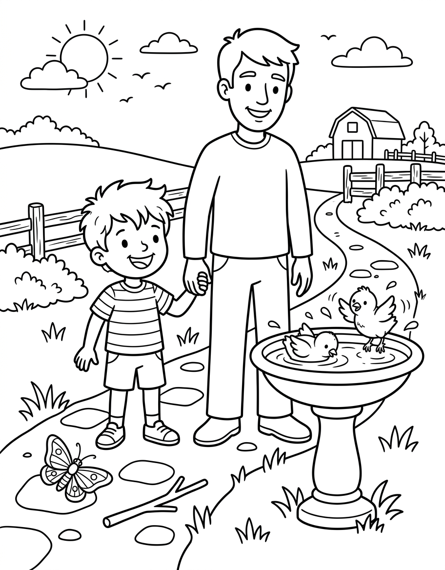 The Path to the Bath — TH Digraph decodable reader illustration