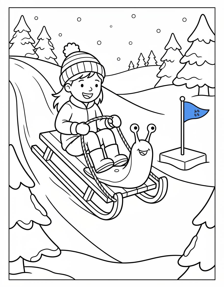 Jen's Sled Run illustration